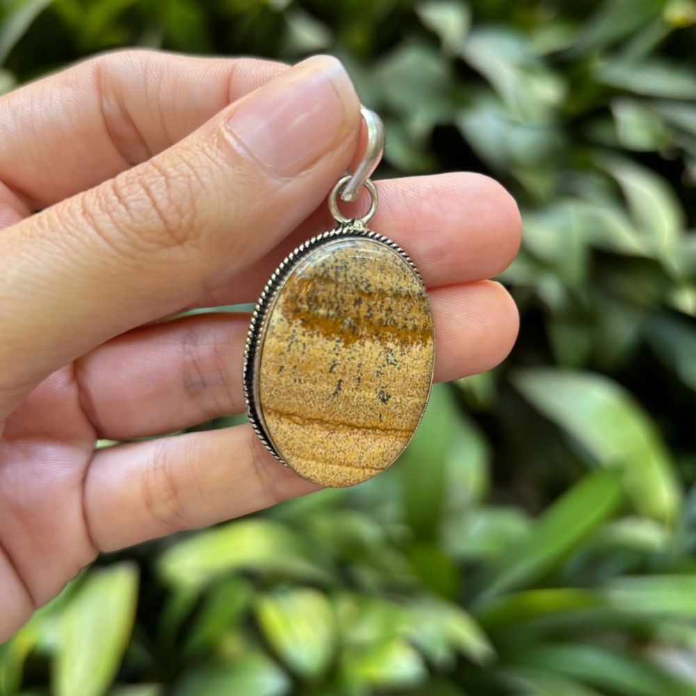 🟡 Jasper Pendant